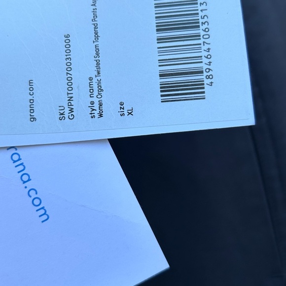 Grana Organic Cotton Twisted Seam Tapered Pants Size XL organic sustainable NWT - Picture 12 of 16